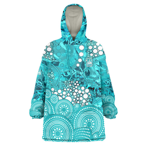 Brisbane Heat Wearable Blanket Hoodie Graffiti Urban Aboriginal Dot Abstract Design