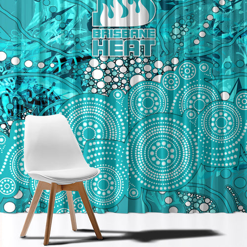 Brisbane Heat Window Curtain Graffiti Urban Aboriginal Dot Abstract Design