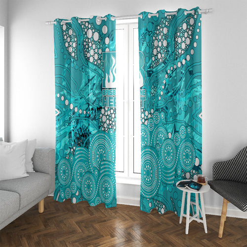 Brisbane Heat Window Curtain Graffiti Urban Aboriginal Dot Abstract Design