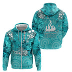 Brisbane Heat Zip Hoodie Graffiti Urban Aboriginal Dot Abstract Design