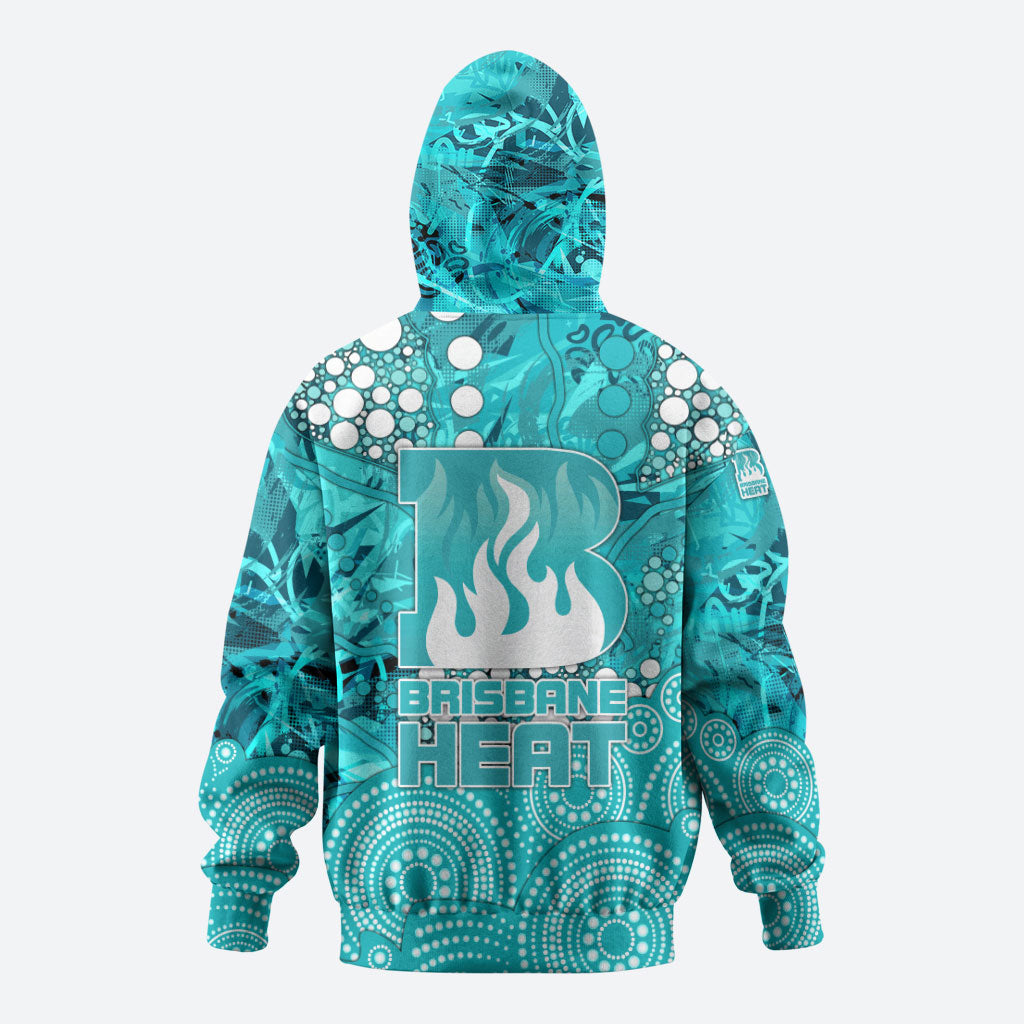Brisbane Heat Zip Hoodie Graffiti Urban Aboriginal Dot Abstract Design