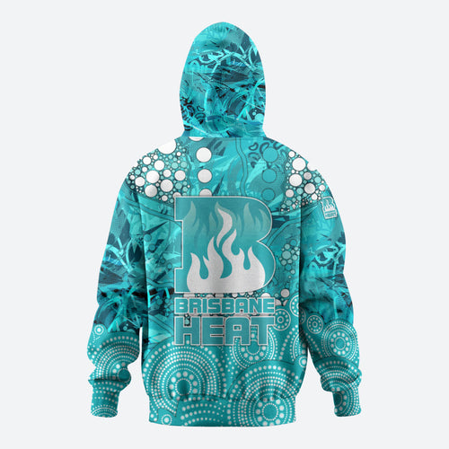 Brisbane Heat Zip Hoodie Graffiti Urban Aboriginal Dot Abstract Design