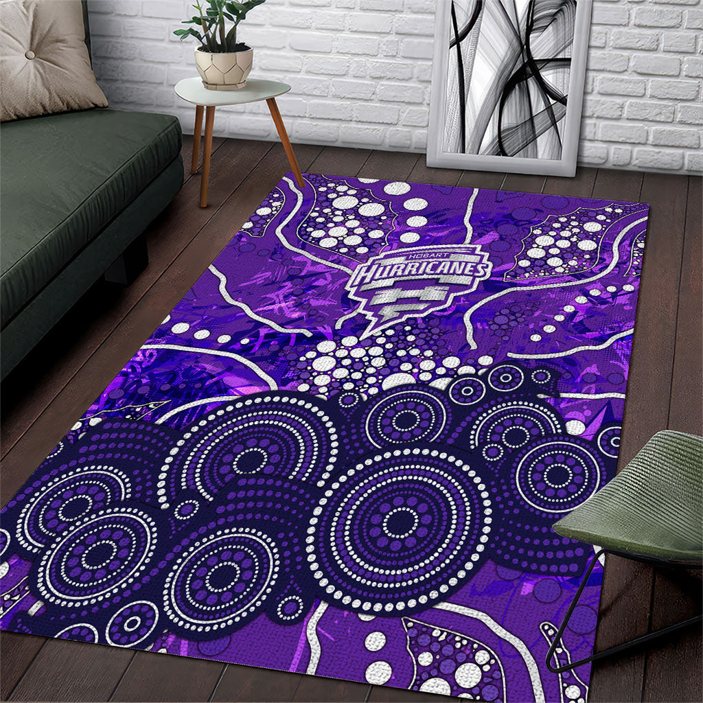 Hobart Hurricanes Area Rug Graffiti Urban Aboriginal Dot Abstract Design