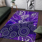 Hobart Hurricanes Area Rug Graffiti Urban Aboriginal Dot Abstract Design