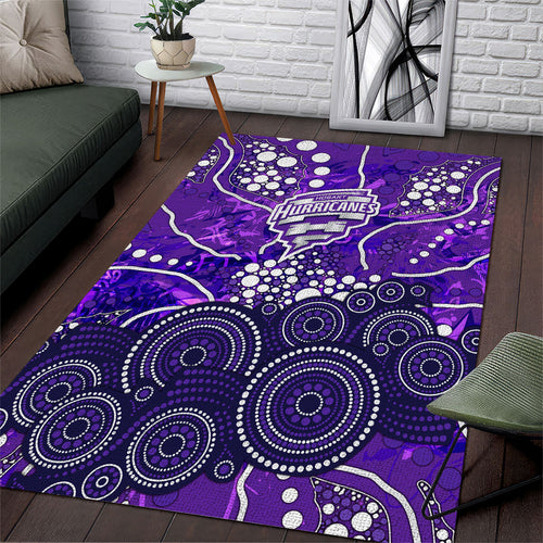 Hobart Hurricanes Area Rug Graffiti Urban Aboriginal Dot Abstract Design