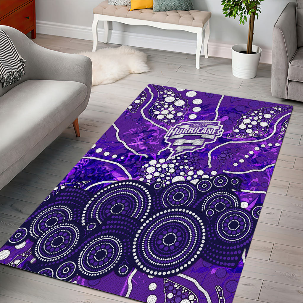 Hobart Hurricanes Area Rug Graffiti Urban Aboriginal Dot Abstract Design