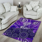 Hobart Hurricanes Area Rug Graffiti Urban Aboriginal Dot Abstract Design