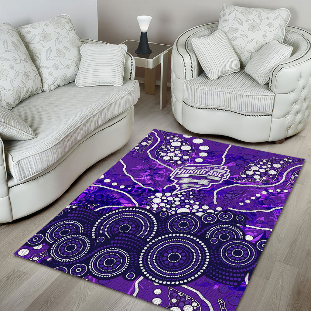 Hobart Hurricanes Area Rug Graffiti Urban Aboriginal Dot Abstract Design