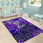 Hobart Hurricanes Area Rug Graffiti Urban Aboriginal Dot Abstract Design