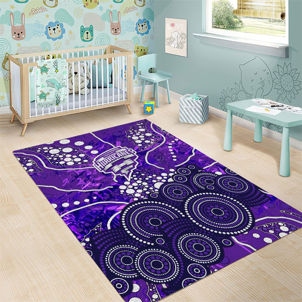 Hobart Hurricanes Area Rug Graffiti Urban Aboriginal Dot Abstract Design