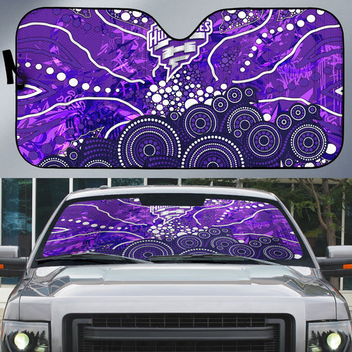 Hobart Hurricanes Auto Sun Shade Graffiti Urban Aboriginal Dot Abstract Design
