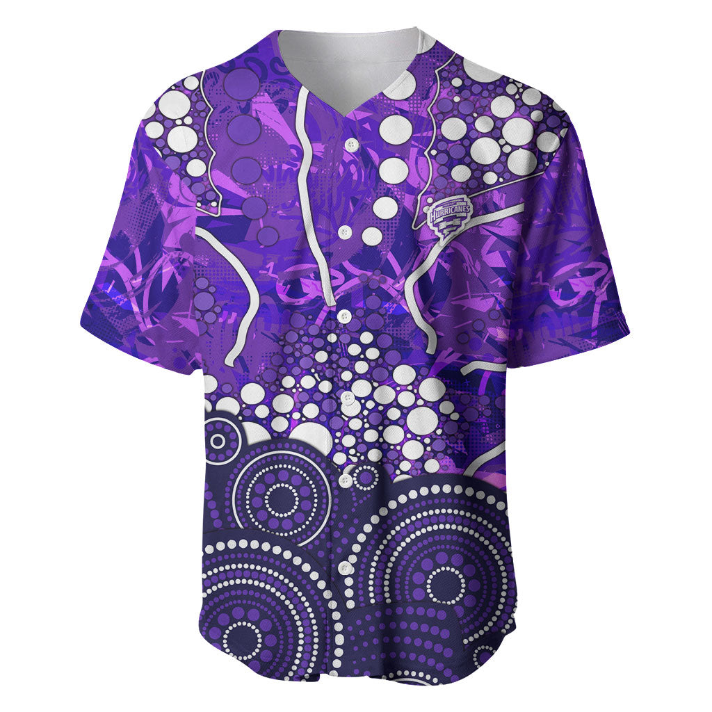 Hobart Hurricanes Baseball Jersey Graffiti Urban Aboriginal Dot Abstract Design
