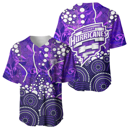 Hobart Hurricanes Baseball Jersey Graffiti Urban Aboriginal Dot Abstract Design