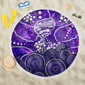 Hobart Hurricanes Beach Blanket Graffiti Urban Aboriginal Dot Abstract Design