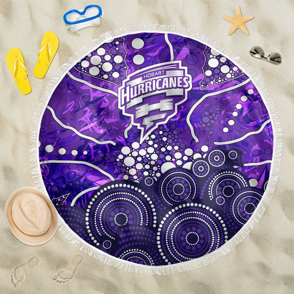Hobart Hurricanes Beach Blanket Graffiti Urban Aboriginal Dot Abstract Design