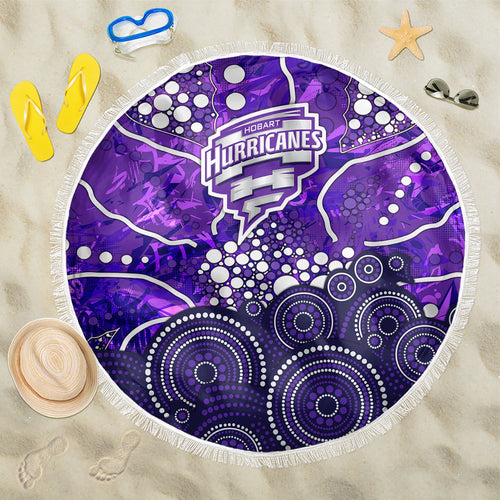 Hobart Hurricanes Beach Blanket Graffiti Urban Aboriginal Dot Abstract Design