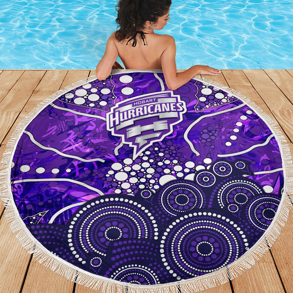 Hobart Hurricanes Beach Blanket Graffiti Urban Aboriginal Dot Abstract Design