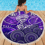 Hobart Hurricanes Beach Blanket Graffiti Urban Aboriginal Dot Abstract Design