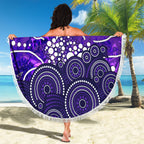 Hobart Hurricanes Beach Blanket Graffiti Urban Aboriginal Dot Abstract Design