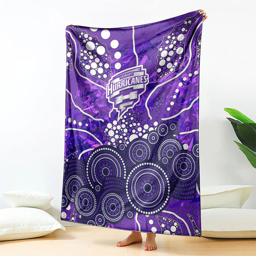 Hobart Hurricanes Blanket Graffiti Urban Aboriginal Dot Abstract Design