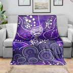 Hobart Hurricanes Blanket Graffiti Urban Aboriginal Dot Abstract Design