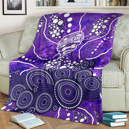 Hobart Hurricanes Blanket Graffiti Urban Aboriginal Dot Abstract Design