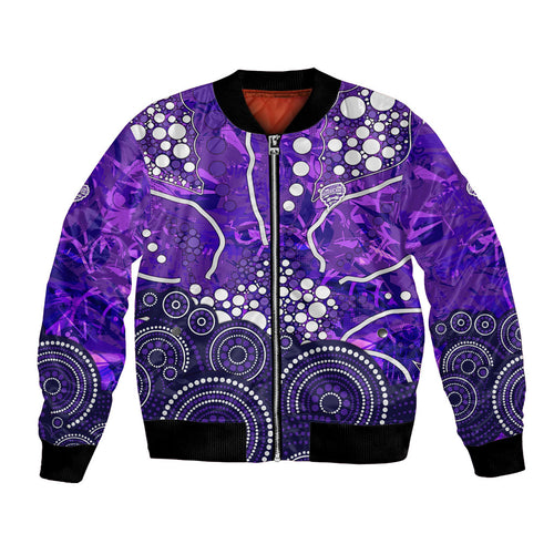 Hobart Hurricanes Bomber Jacket Graffiti Urban Aboriginal Dot Abstract Design