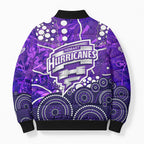 Hobart Hurricanes Bomber Puffer Jacket Graffiti Urban Aboriginal Dot Abstract Design