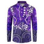 Hobart Hurricanes Button Sweatshirt Graffiti Urban Aboriginal Dot Abstract Design