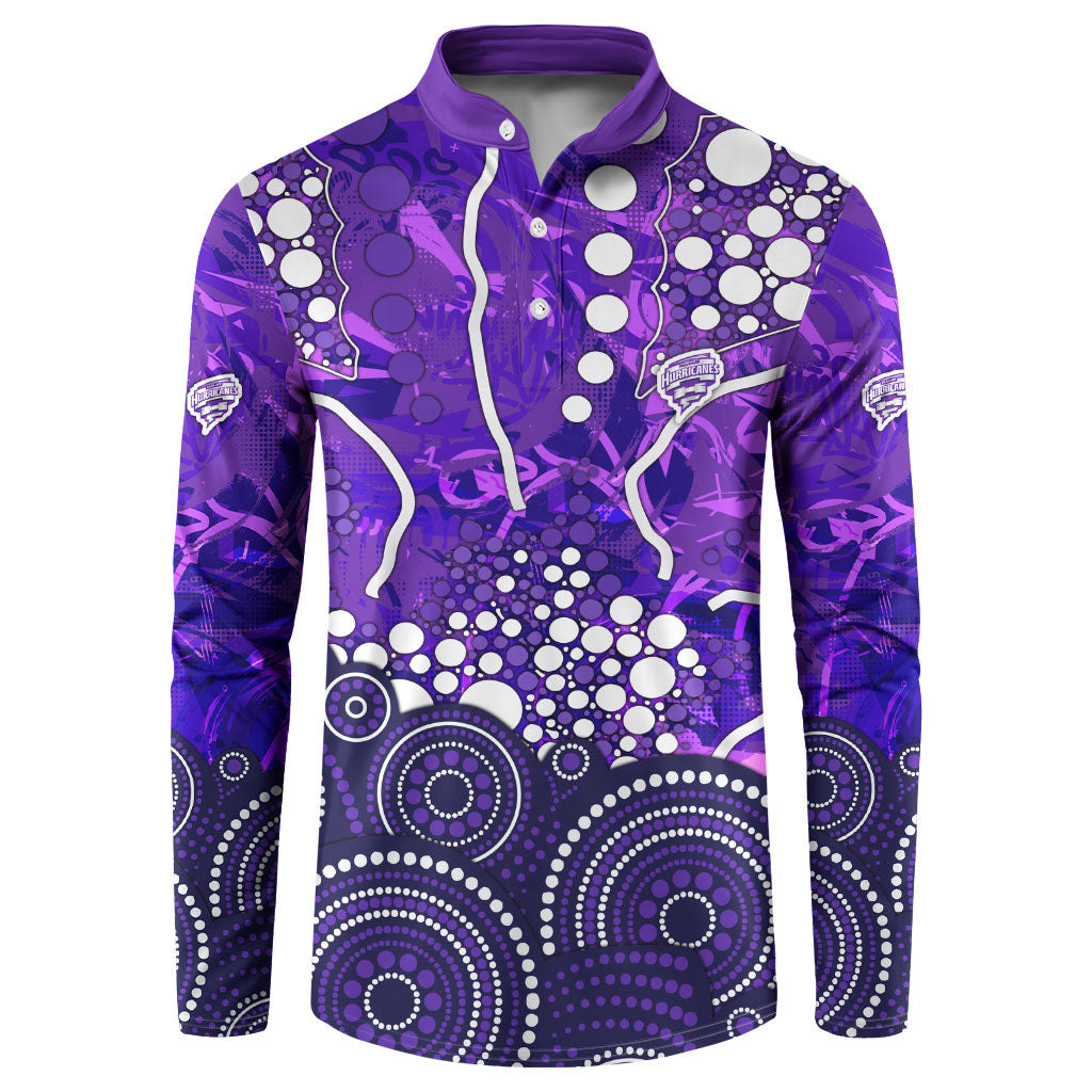 Hobart Hurricanes Button Sweatshirt Graffiti Urban Aboriginal Dot Abstract Design