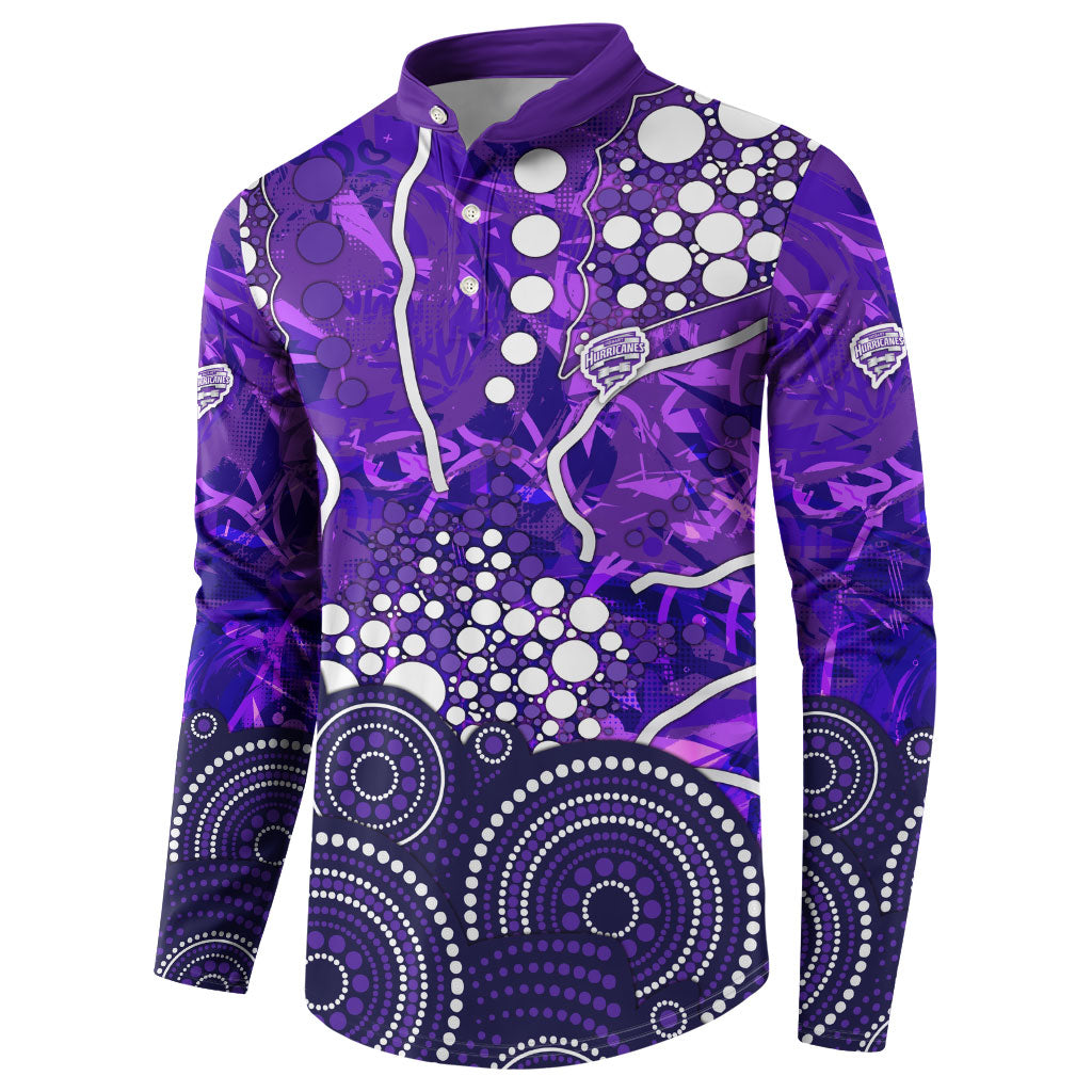 Hobart Hurricanes Button Sweatshirt Graffiti Urban Aboriginal Dot Abstract Design
