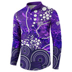 Hobart Hurricanes Button Sweatshirt Graffiti Urban Aboriginal Dot Abstract Design