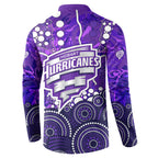 Hobart Hurricanes Button Sweatshirt Graffiti Urban Aboriginal Dot Abstract Design
