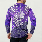 Hobart Hurricanes Button Sweatshirt Graffiti Urban Aboriginal Dot Abstract Design