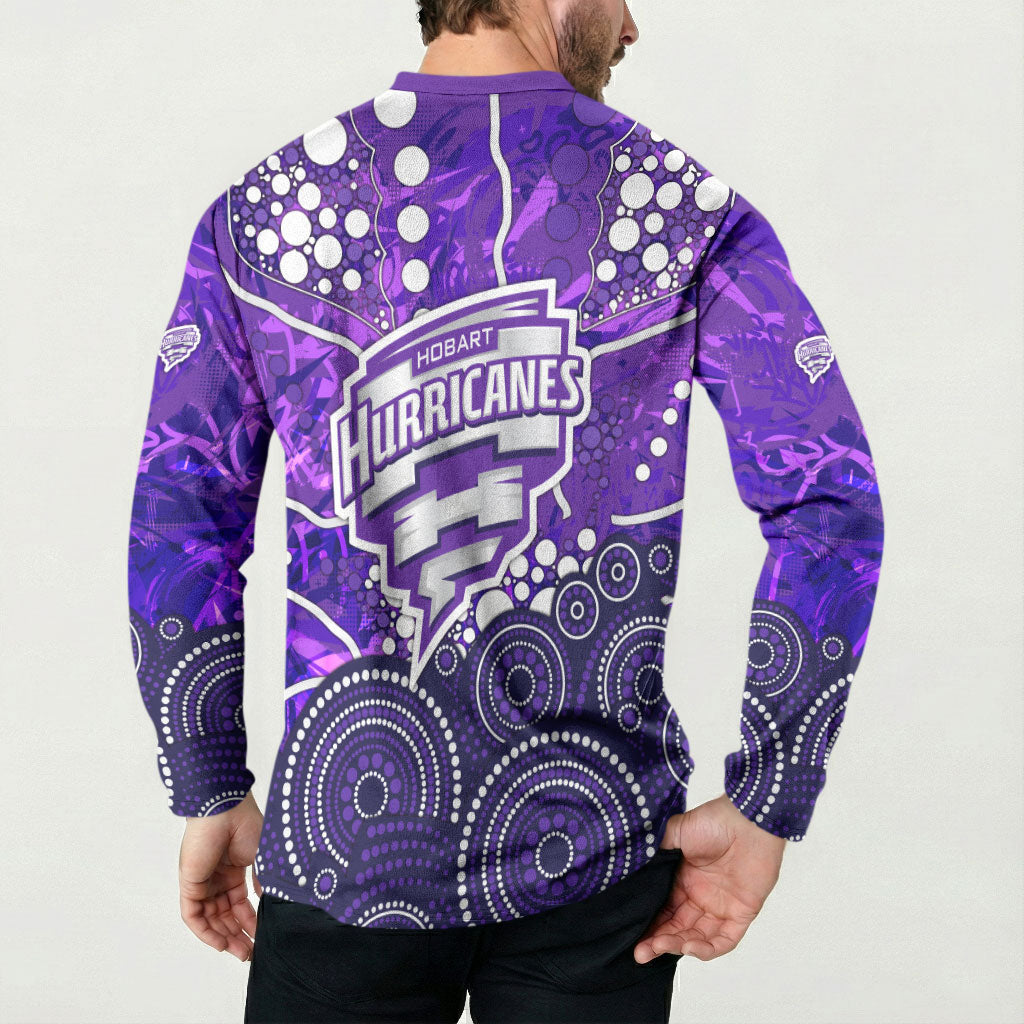 Hobart Hurricanes Button Sweatshirt Graffiti Urban Aboriginal Dot Abstract Design