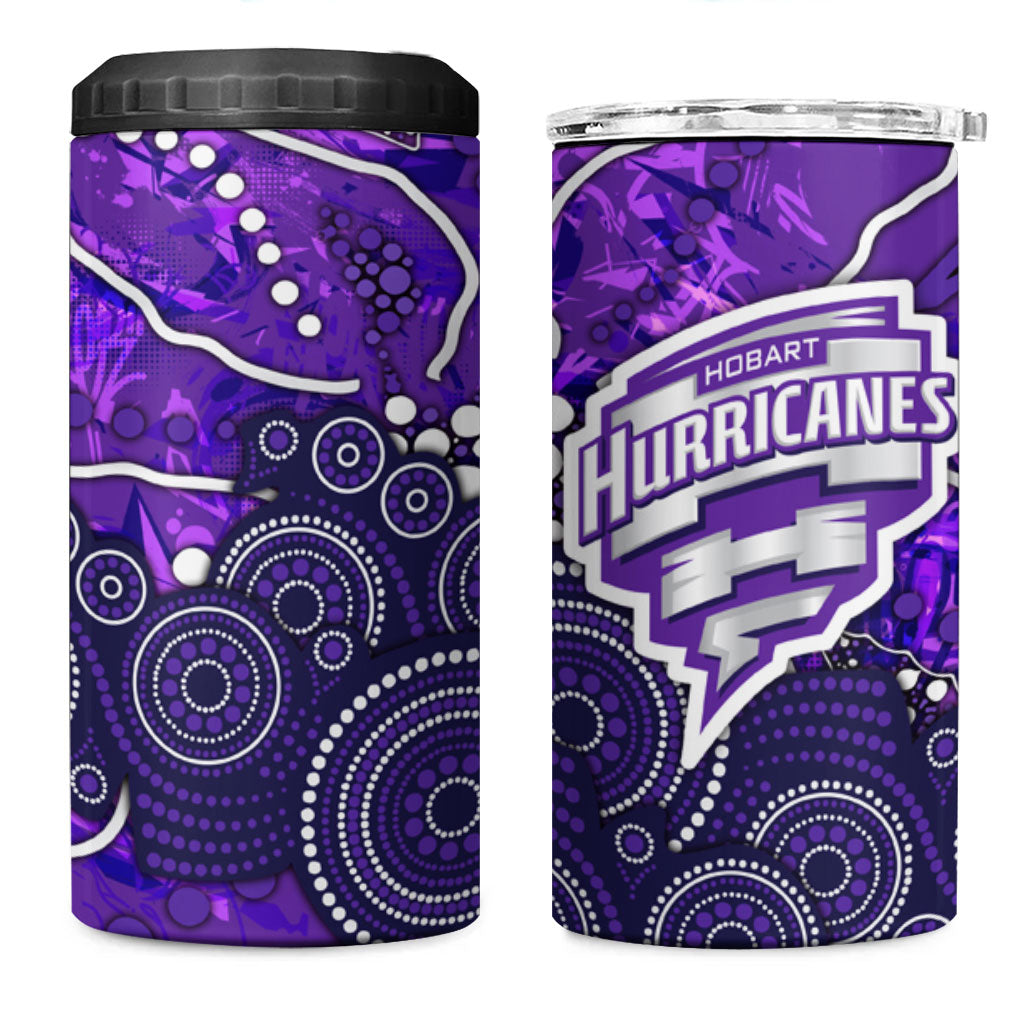 Hobart Hurricanes 4 in 1 Can Cooler Tumbler Graffiti Urban Aboriginal Dot Abstract Design