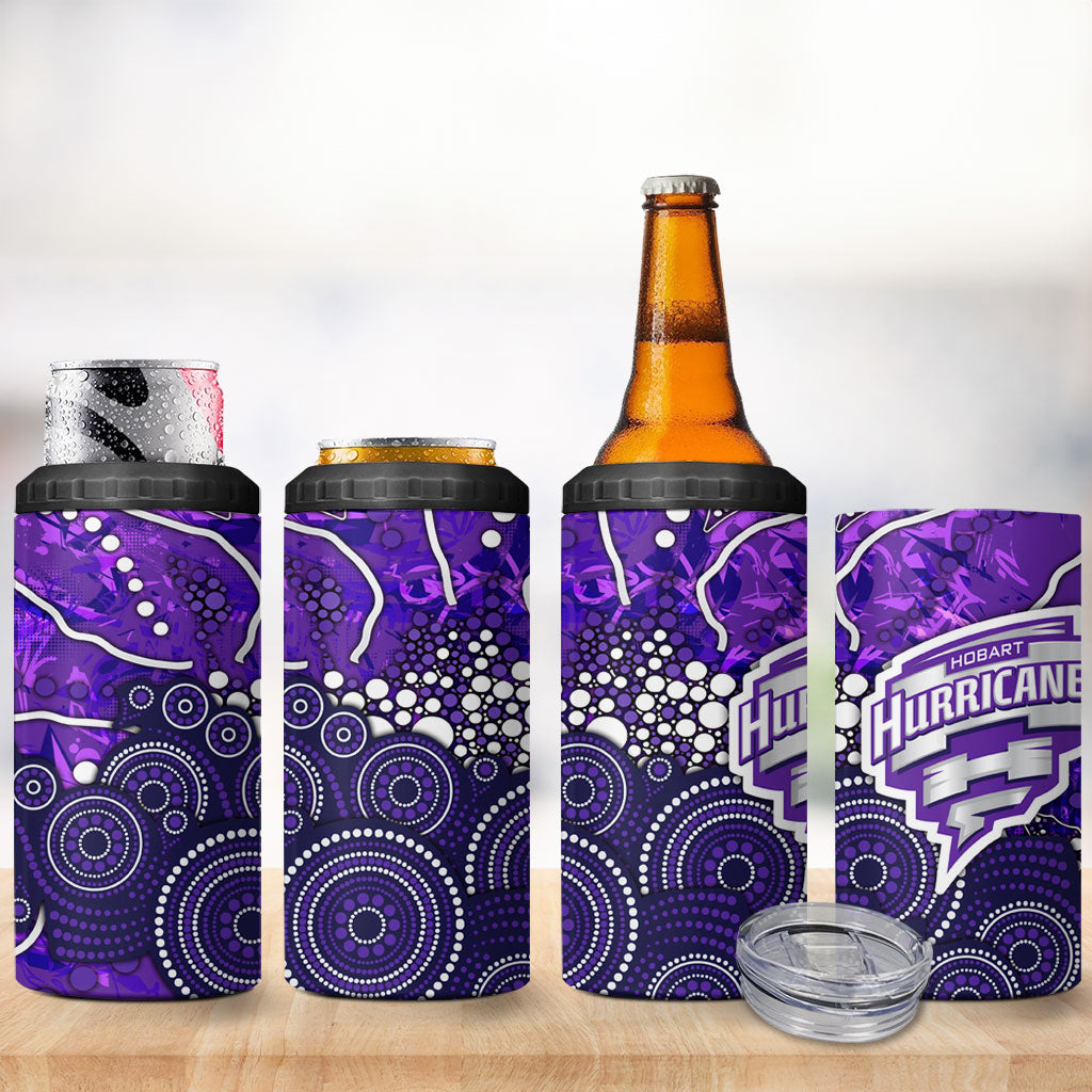 Hobart Hurricanes 4 in 1 Can Cooler Tumbler Graffiti Urban Aboriginal Dot Abstract Design