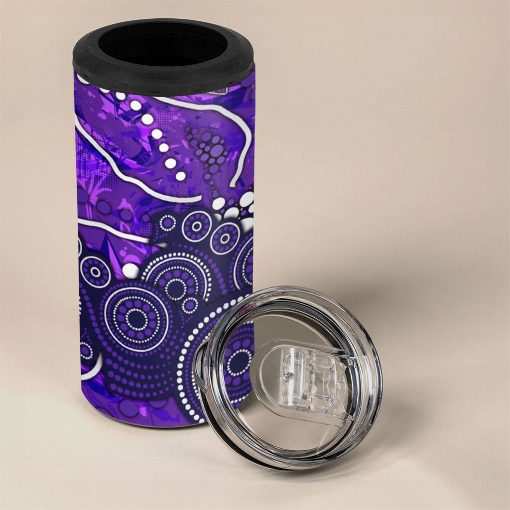 Hobart Hurricanes 4 in 1 Can Cooler Tumbler Graffiti Urban Aboriginal Dot Abstract Design