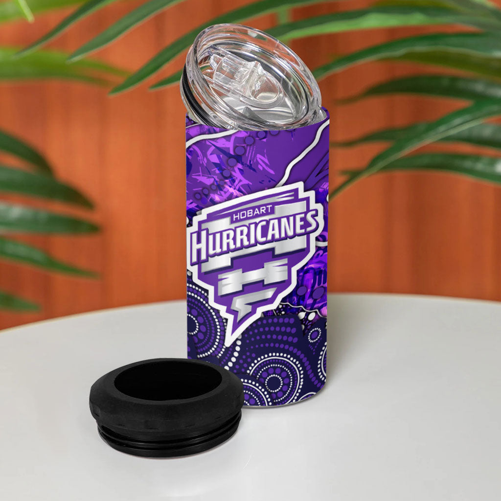 Hobart Hurricanes 4 in 1 Can Cooler Tumbler Graffiti Urban Aboriginal Dot Abstract Design