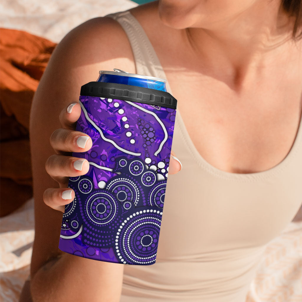 Hobart Hurricanes 4 in 1 Can Cooler Tumbler Graffiti Urban Aboriginal Dot Abstract Design