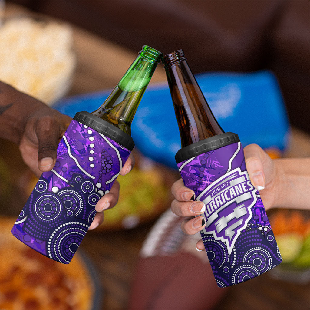 Hobart Hurricanes 4 in 1 Can Cooler Tumbler Graffiti Urban Aboriginal Dot Abstract Design