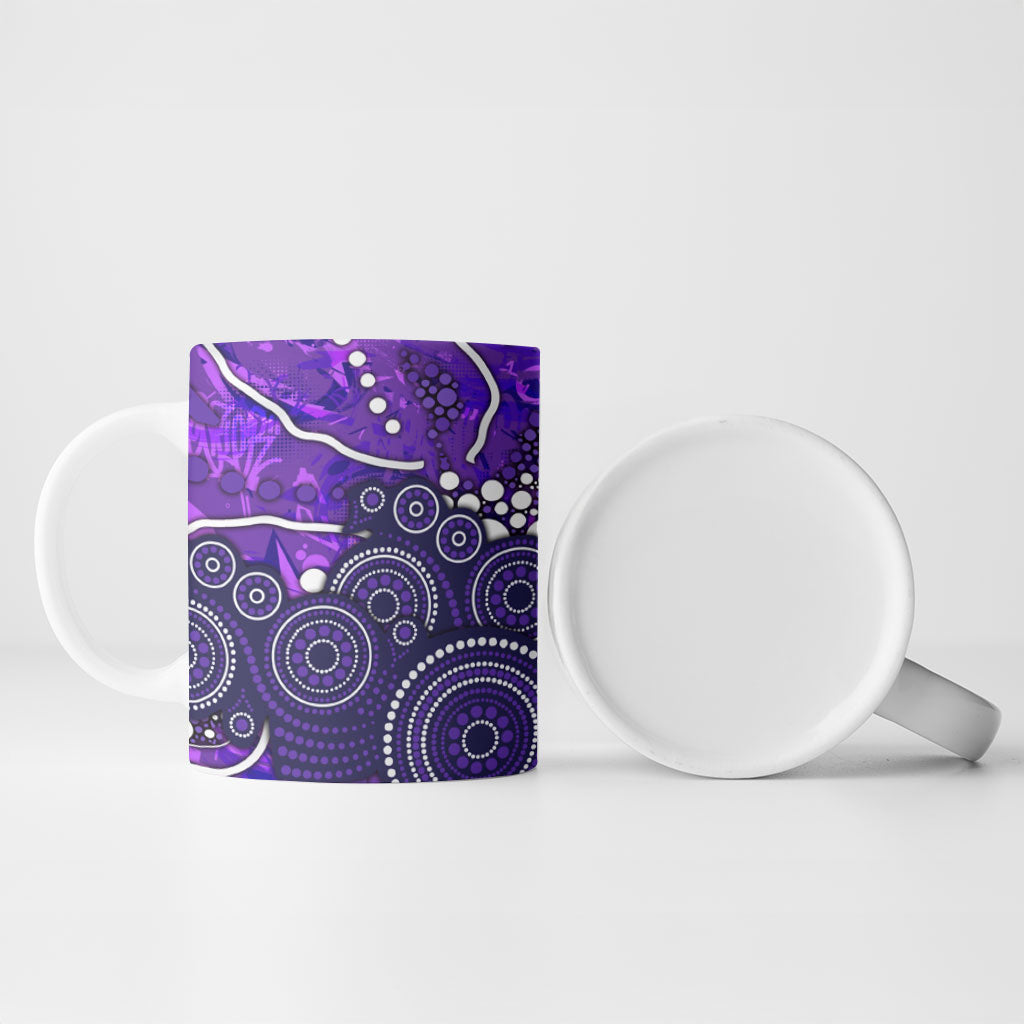 Hobart Hurricanes Ceramic Mug Graffiti Urban Aboriginal Dot Abstract Design