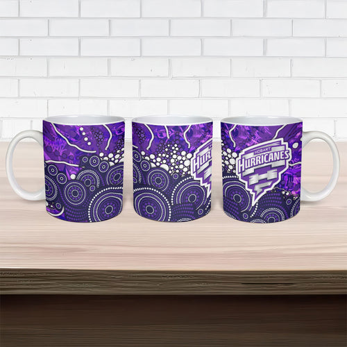 Hobart Hurricanes Ceramic Mug Graffiti Urban Aboriginal Dot Abstract Design