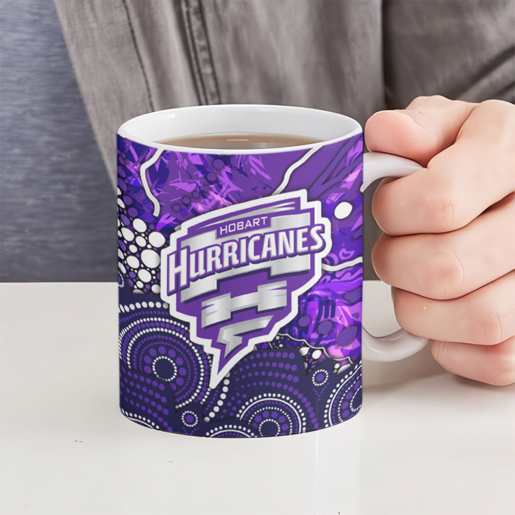 Hobart Hurricanes Ceramic Mug Graffiti Urban Aboriginal Dot Abstract Design