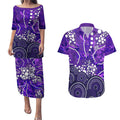 Hobart Hurricanes Couples Matching Puletasi and Hawaiian Shirt Graffiti Urban Aboriginal Dot Abstract Design
