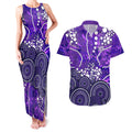 Hobart Hurricanes Couples Matching Tank Maxi Dress and Hawaiian Shirt Graffiti Urban Aboriginal Dot Abstract Design