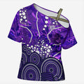 Hobart Hurricanes Cross Shoulder Shirt Graffiti Urban Aboriginal Dot Abstract Design