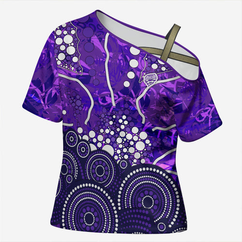 Hobart Hurricanes Cross Shoulder Shirt Graffiti Urban Aboriginal Dot Abstract Design