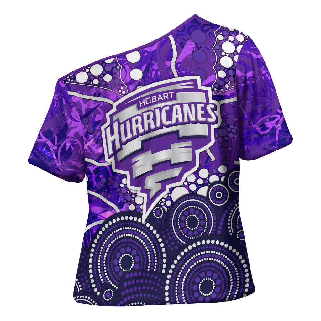 Hobart Hurricanes Cross Shoulder Shirt Graffiti Urban Aboriginal Dot Abstract Design