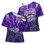 Hobart Hurricanes Cross Shoulder Shirt Graffiti Urban Aboriginal Dot Abstract Design